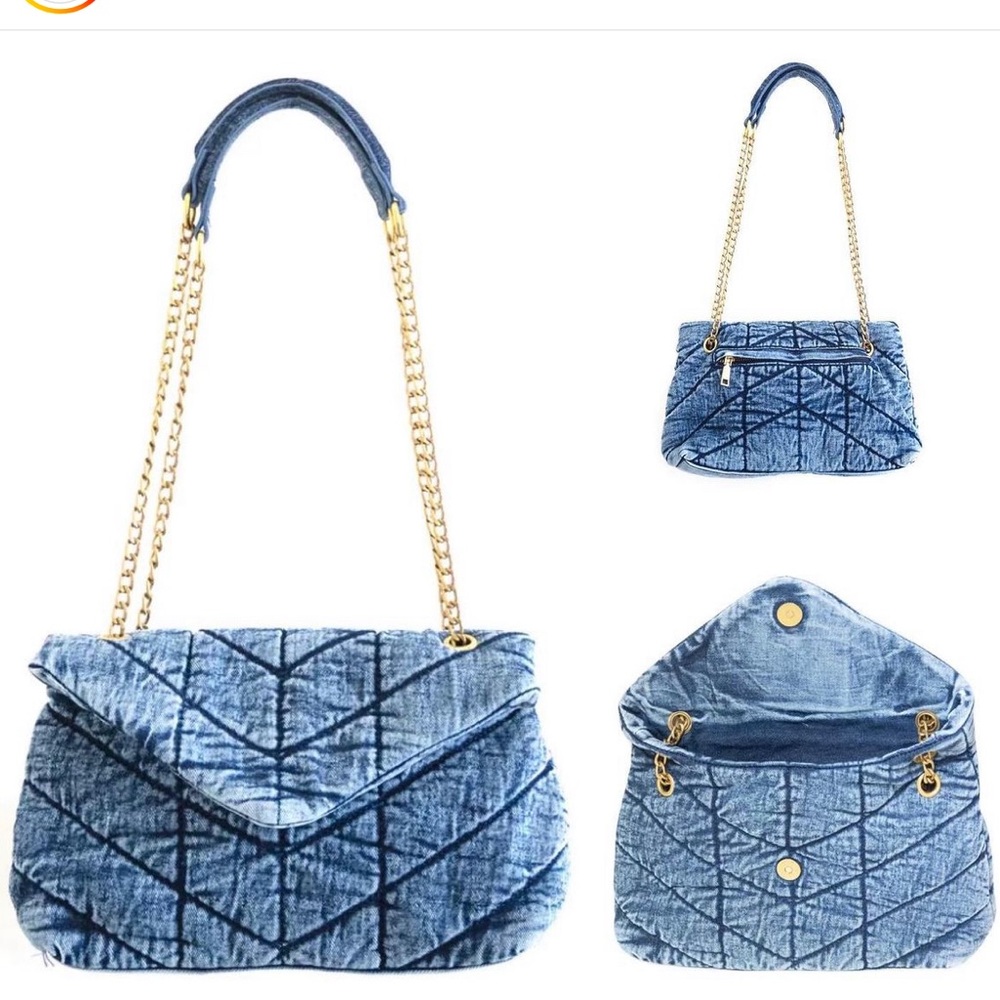 Denim bag 10x6x12.5”